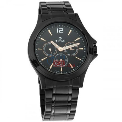 Titan Black Dial Analog Watch for Men's